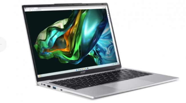 Laptop Acer Aspire Lite Intel N100/8GB/256GB/OHS+M365/Win11 (AL14-31P-C0WW) Silver/Foto: erablue.id 